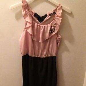 Pink and black Dress